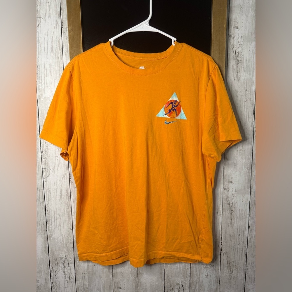 The Nike Tee T Shirt Adult Orange Global Festival Crewneck Graphic Mens M 611
